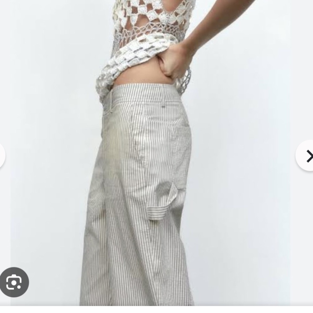 Zara stripped cargo pants - Picture 6 of 7